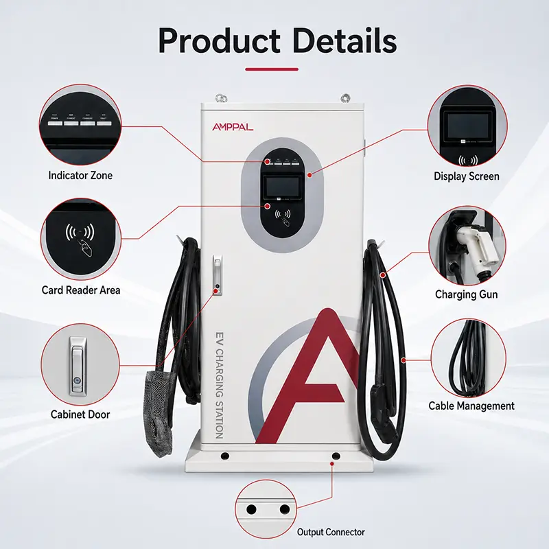 60kW All-in-One DC EV Fast Charger for Commercial Fleets